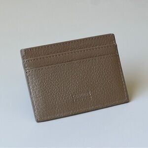 Mundi Margot Leather Card Case | Metallic Beige | NWT